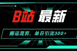B站最新,搬运混剪,单日引流300+创业粉