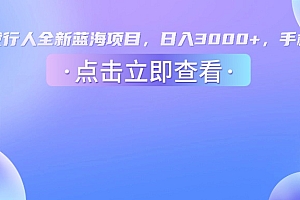 抖音发行人,全新蓝海项目,日入3000+,手机操作